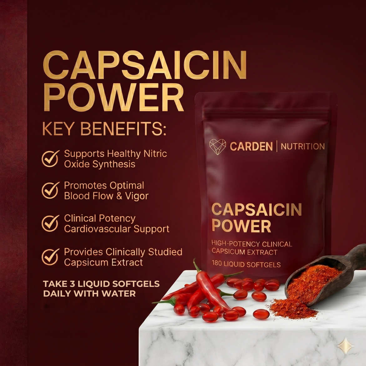 Carden Capsaicin Power - Cayenne Pepper Softgels